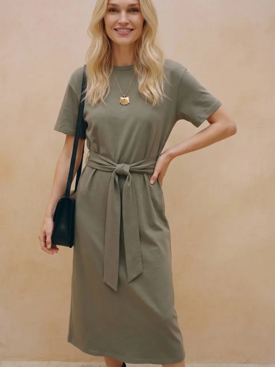 Vero Moda midi T-shirtjurk - lichtgeel, foto 6