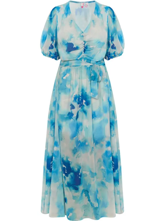 IZIA Jurk Blauw Veelkleurig