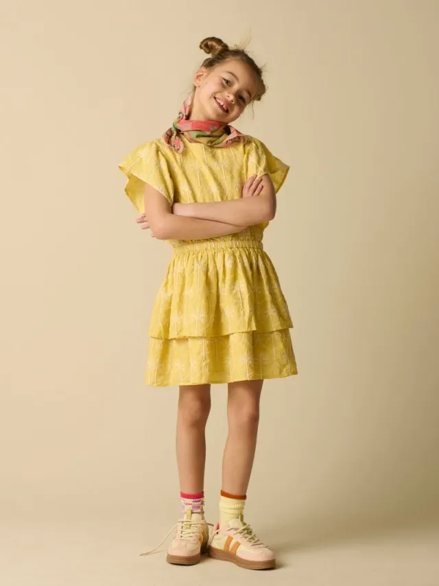 Sissy-Boy Gele jurk met embroidery Geel