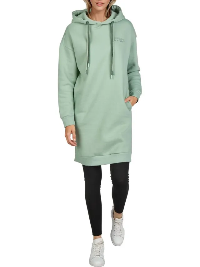 DENIMFY Dames Sweatshirt DFAnna bequem Groen 3XL Volwassenen Sweatjurk - Truijurk Jadeite Green (52202)