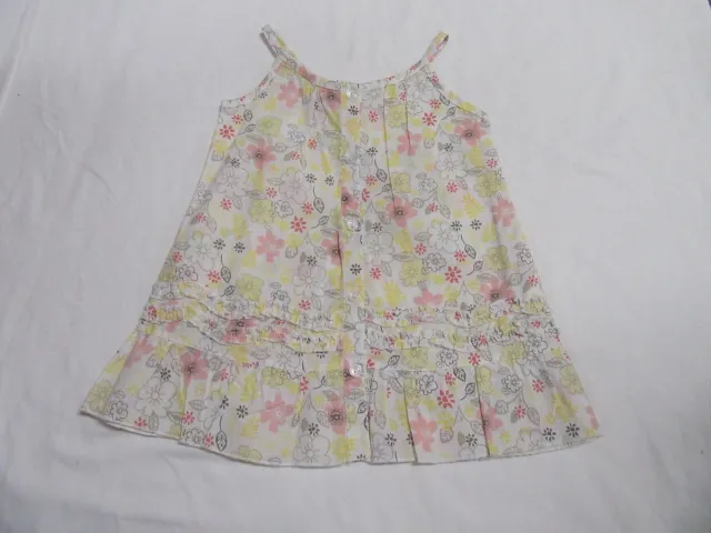Dirkje , jurk , kleedje , zomer , bloem , wit/geel/rose , 80 - 1 jaar wit , geel rose