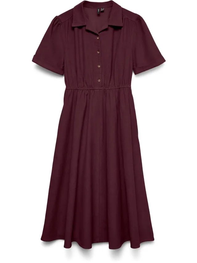 Vero Moda Curve Jurk VMRAY Midi-jurk Winetasting 1