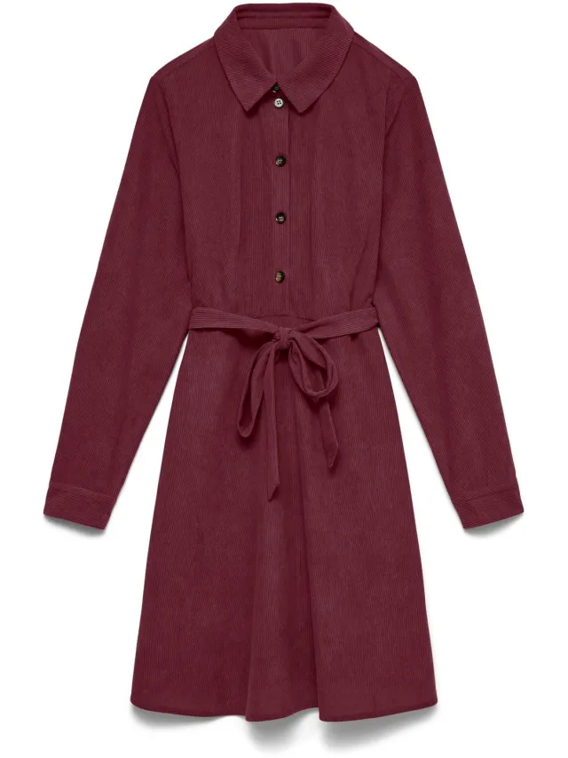Vero Moda Curve Blousejurk VMCSANDY Korte jurk Windsor Wine 1