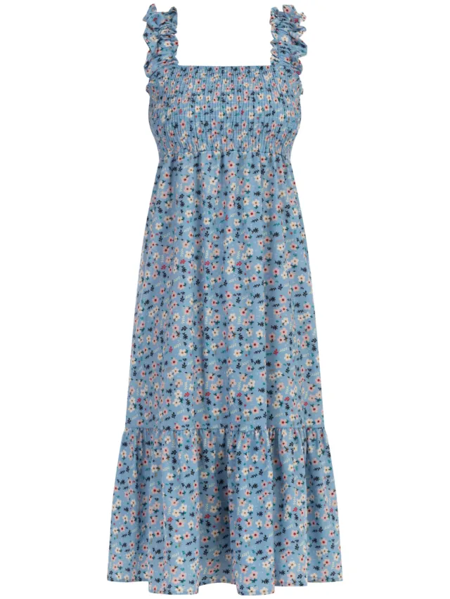 Mymo midi-jurk Dames Blauw Veelkleurig, foto 2
