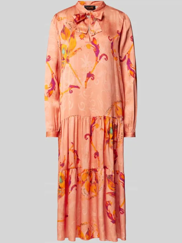 miss goodlife Midi-jurk van viscose in laagjeslook abrikoos, foto 2
