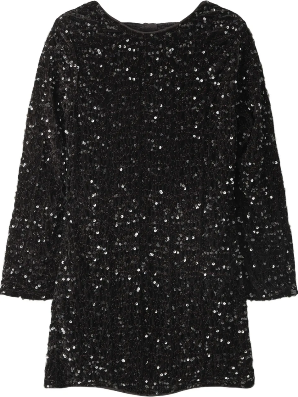 NAME IT KIDS A-lijn glitterjurk met pailletten - donkerbruin, foto 3