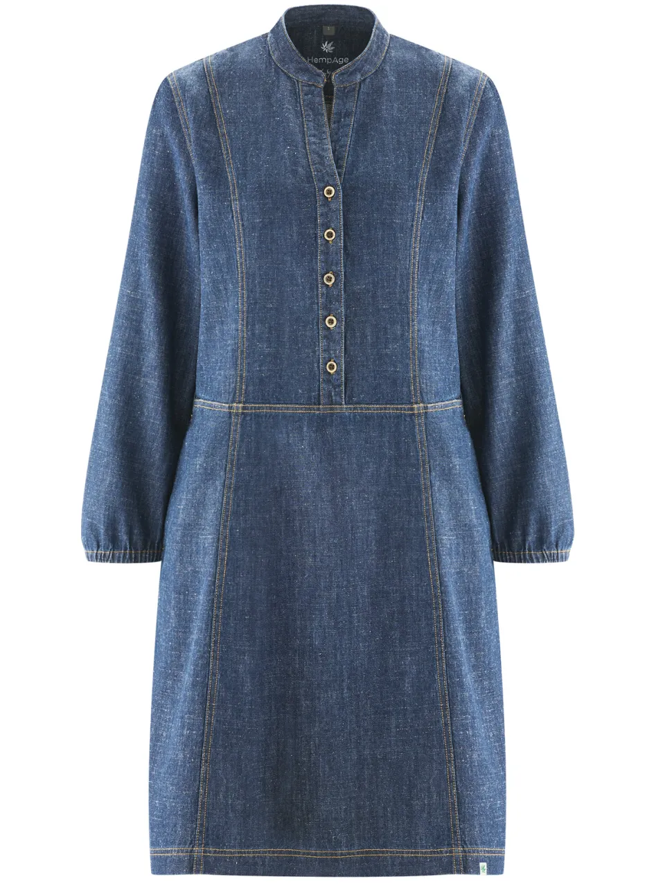 HempAge dames vegan Spijkerjurk Denim Dress Indigo, foto 2