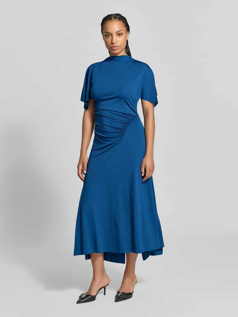 Victoria Beckham Avondjurk met drapering model 'CAPSLEEVEDRESS' Blauw