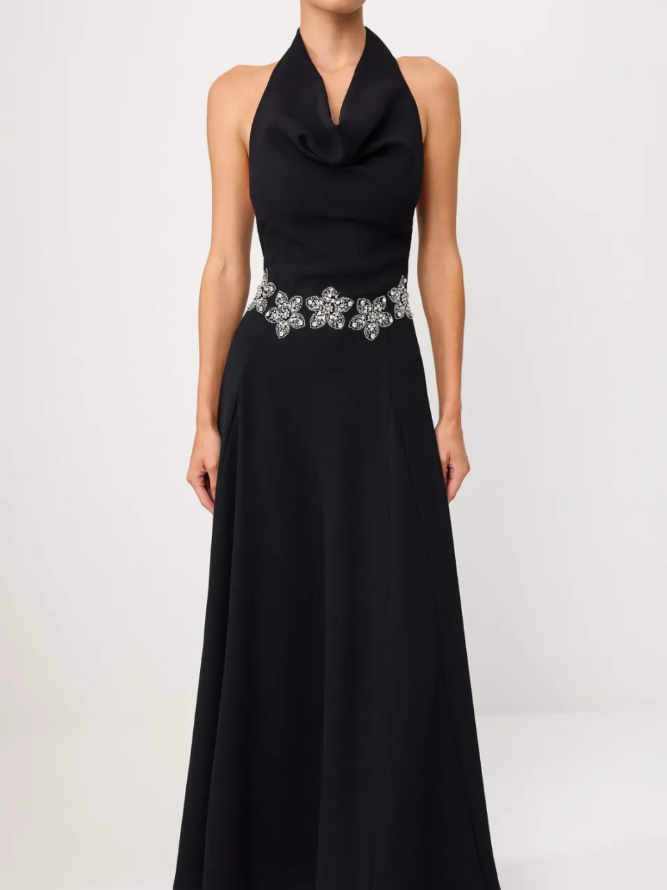 Trendyol TRENDYOLMİLLA Dames Zwart Effen Maxi Mouwloos A-lijn Avond & Gala Jurk, foto 2