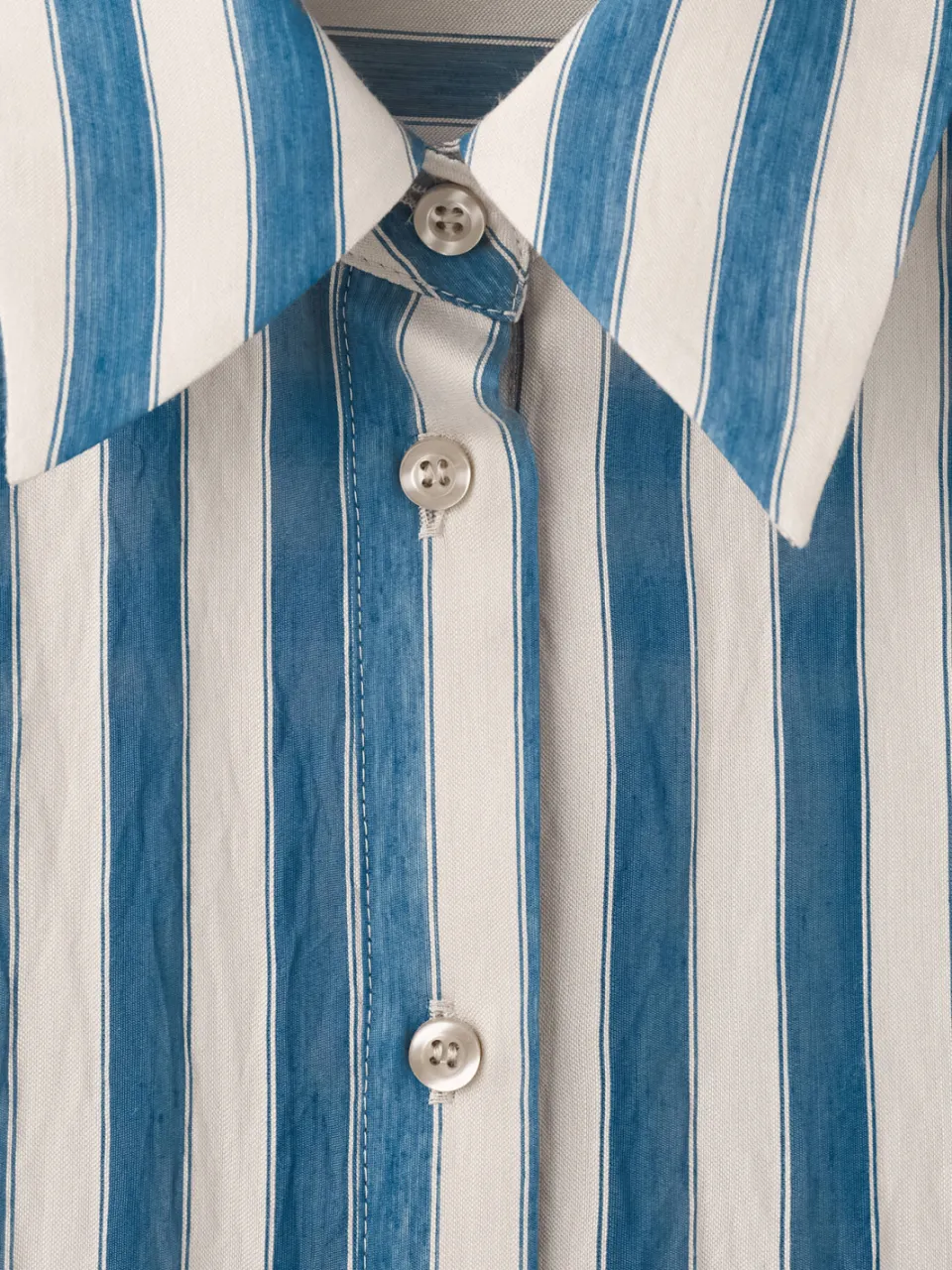 Mango gestreepte blousejurk - blauw, foto 6