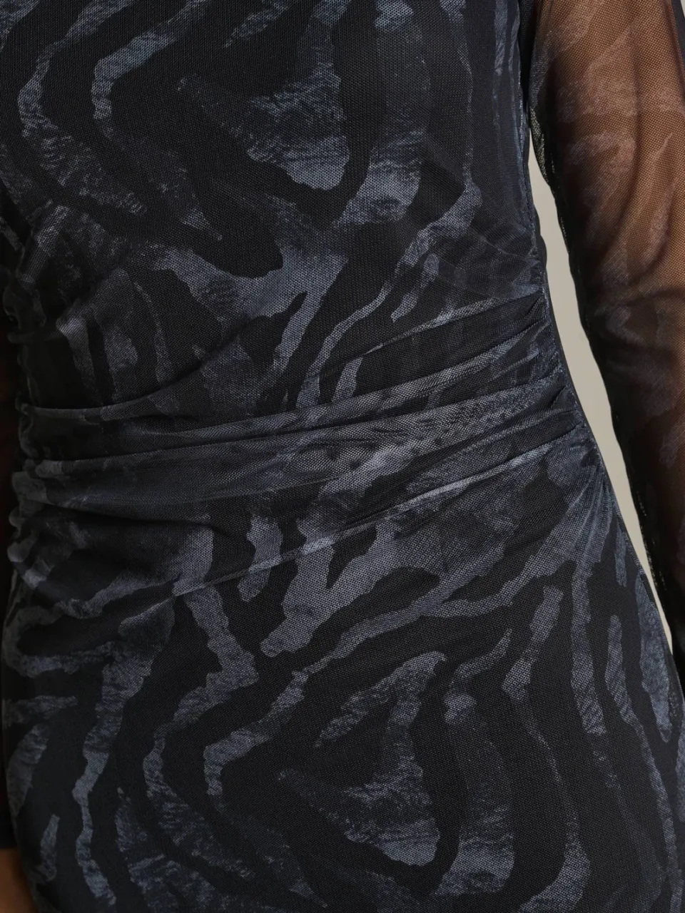 LOLALIZA maxi jurk met zebraprint - zwart, foto 6