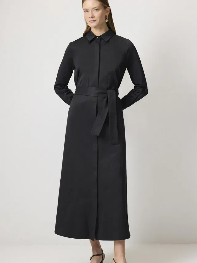 TOUCHÉ PRIVÉ Blousejurk met ceintuur - Zwart - Dames