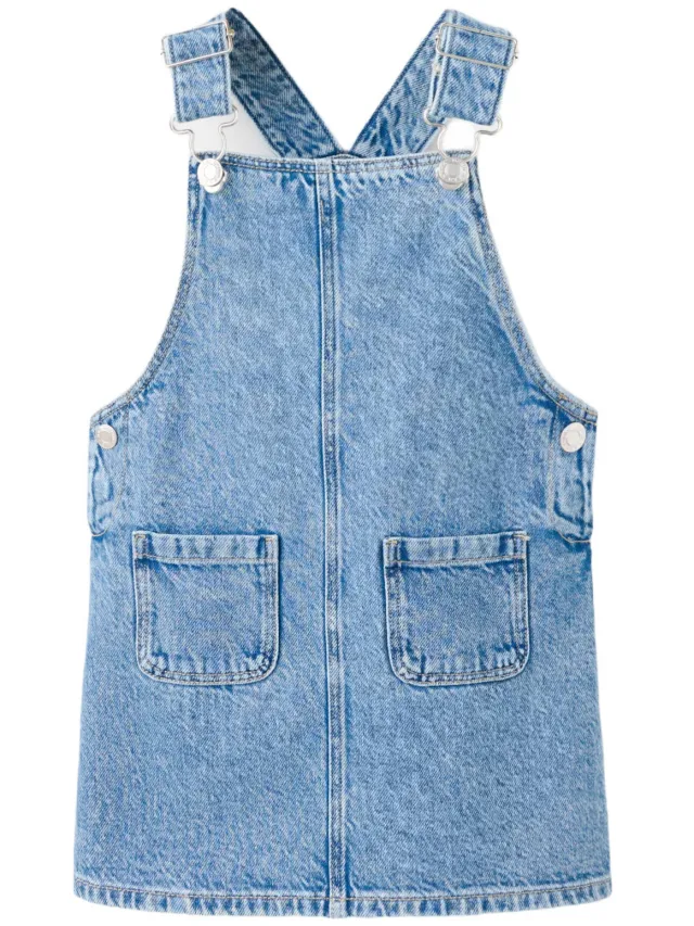 Mango Kids korte spijkerjurk lichtblauw light blue denim, foto 2