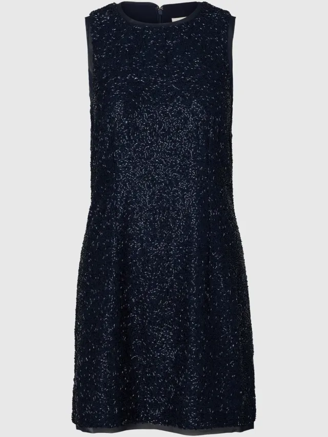 Selected midi-jurk Slim fit Dark Sapphire1