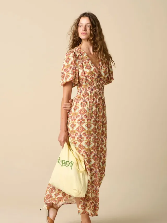 Sissy-Boy Witte jurk met bloemenprint