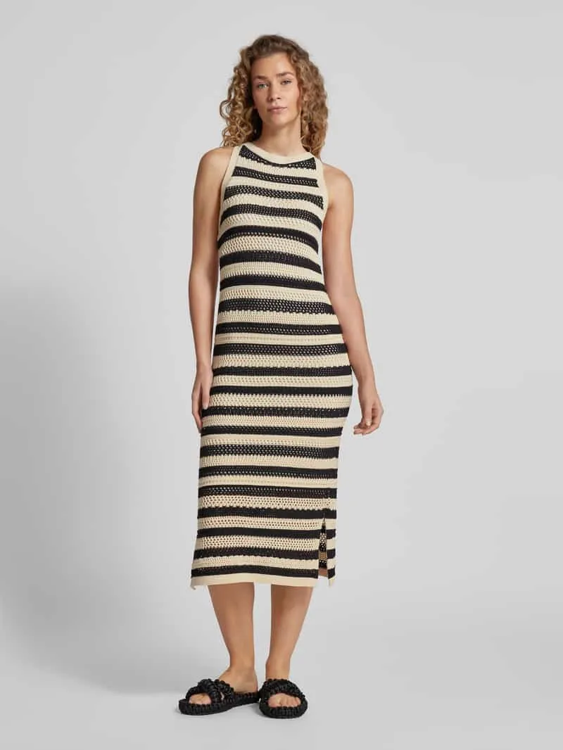 s.Oliver Gebreide jurk met streepmotief Beige