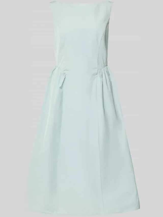 Christian Berg Woman Selection midi-jurk met gesmokte details aan de achterkant rookblauw, foto 2