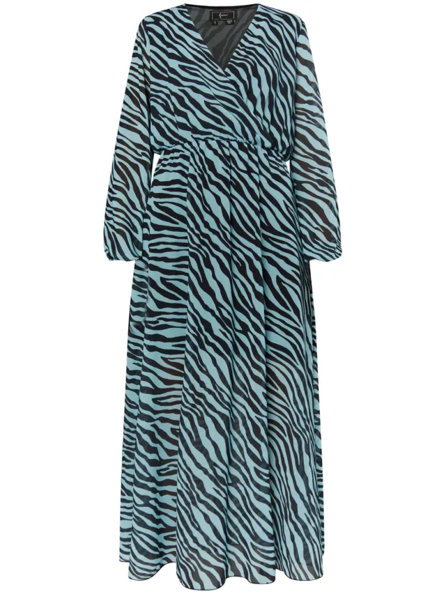 Faina Jurkje met zebraprint Dames Lichtblauw zwart, foto 2