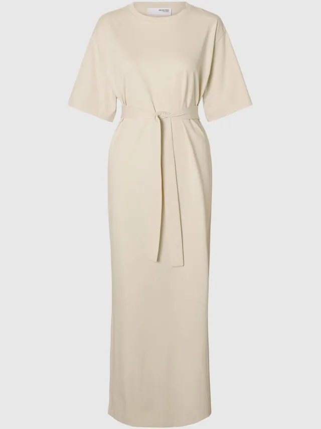 Selected Jurk met korte mouwen Maxi Birch