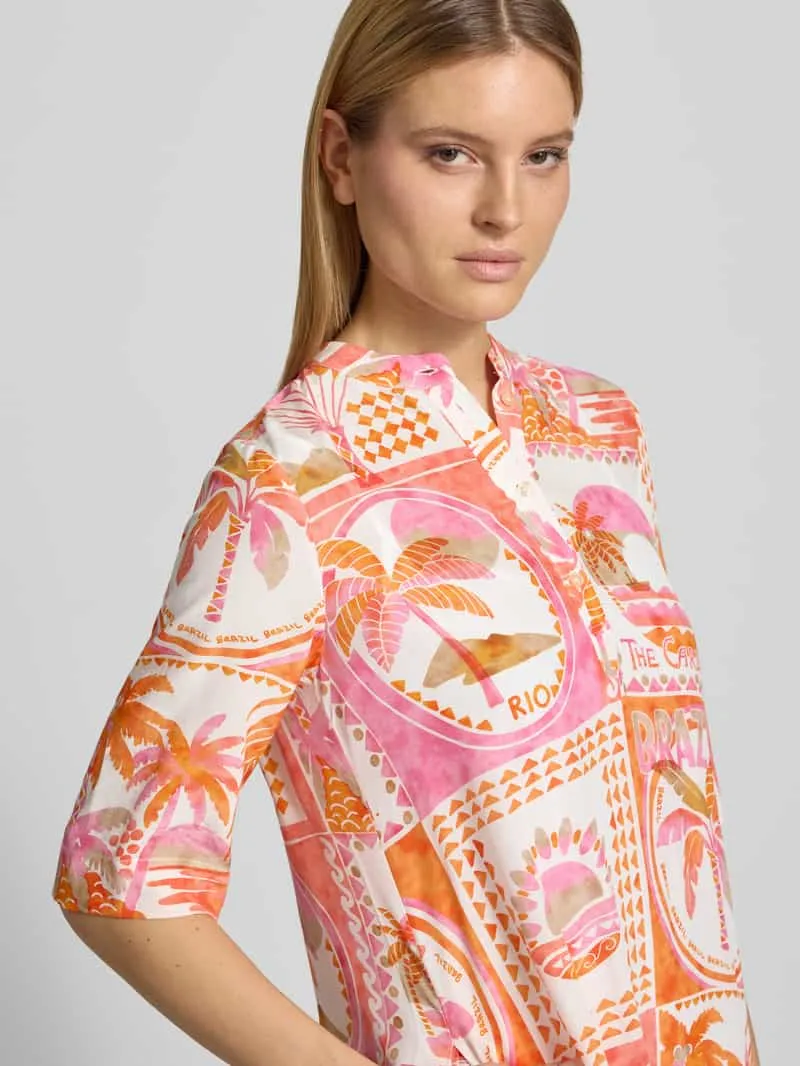 Emily Van den Bergh Knie-lange tuniekjurk van viscose oranje, foto 4