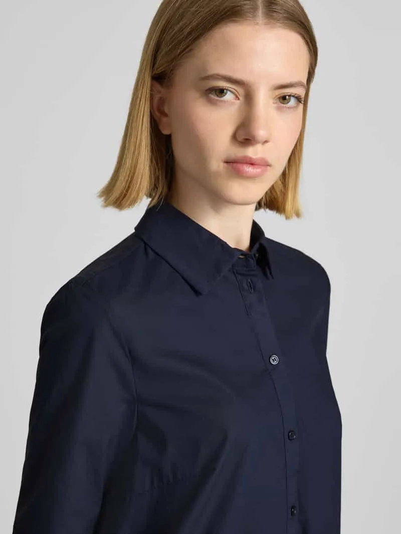 Christian Berg Woman Selection Knie-lang overhemdjurk met knoopsluiting marineblauw, foto 4