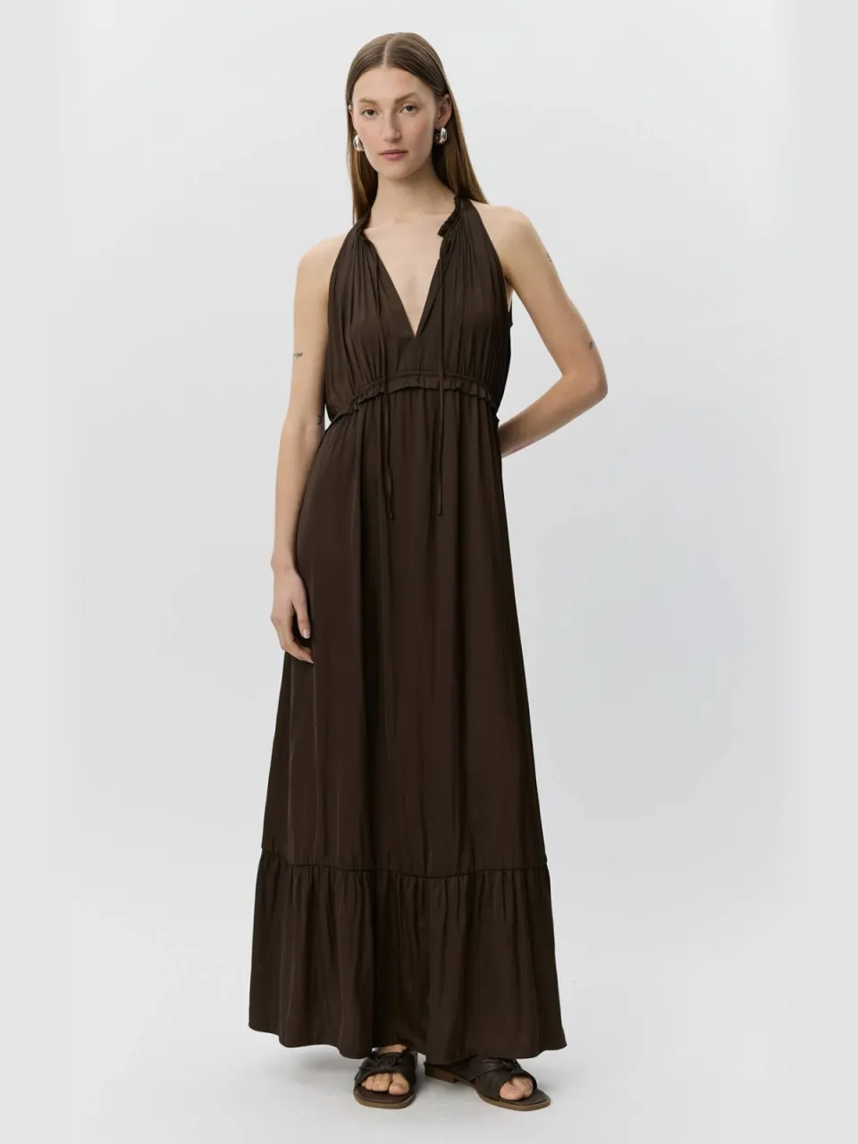 Sofie Schnoor maxi jurk bruin