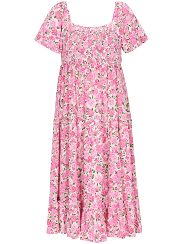 Faina Grote maten jurk vrouwen roze, foto 2