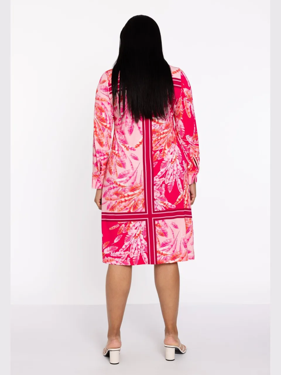 Yoek Blouse-jurk SCARF | Roze, foto 2