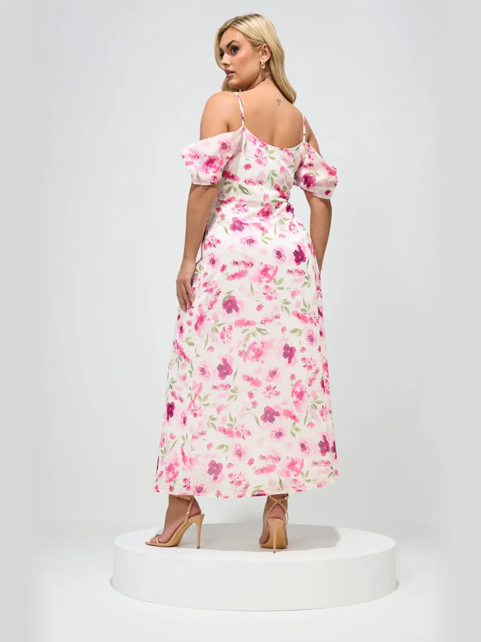 Yours London Roze Maxijurk Met Bloemenprint, foto 4