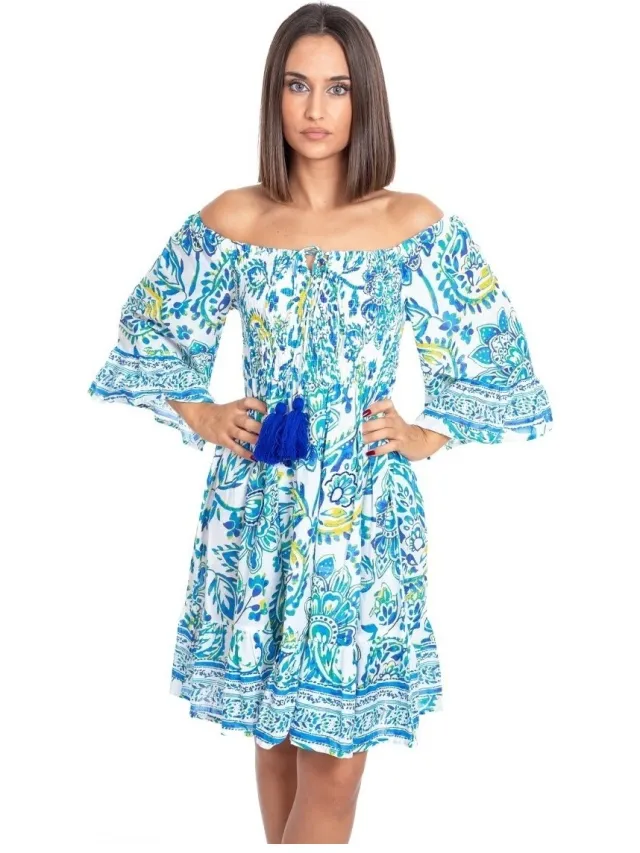 Isla Bonita By Sigris Korte Jurk Isla Bonita By Sigris Korte Jurk Blauw