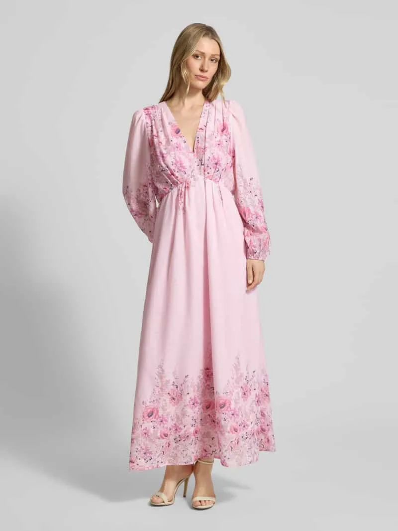 NEO NOIR maxi-jurk met V-hals model 'SILFI' Roze
