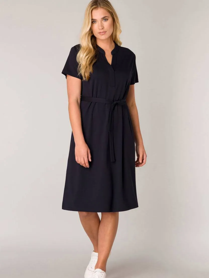 Base Level jurk Yen met ceintuur donkerblauw, foto 3