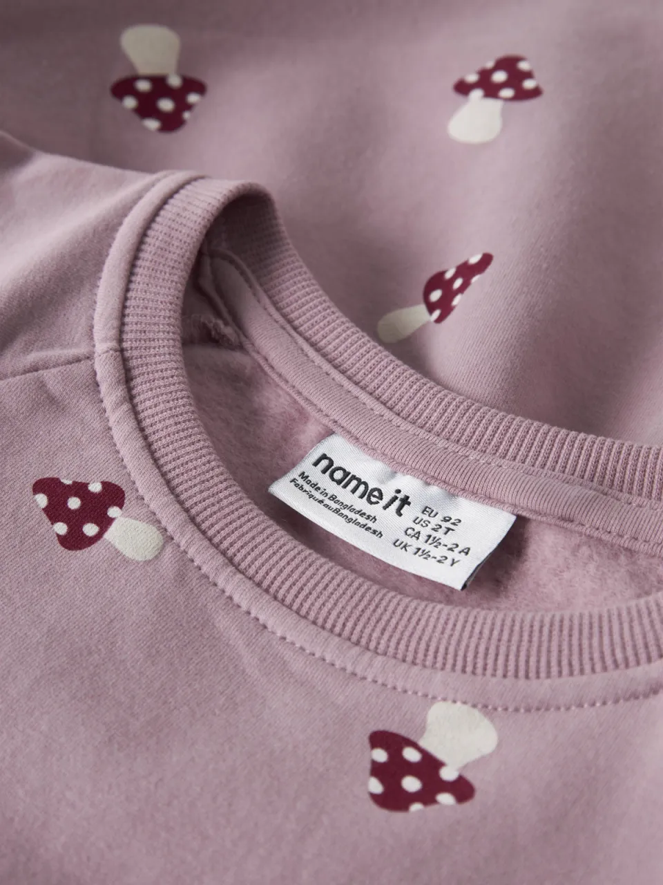 NAME IT MINI midi sweatjurk met print roze, foto 3