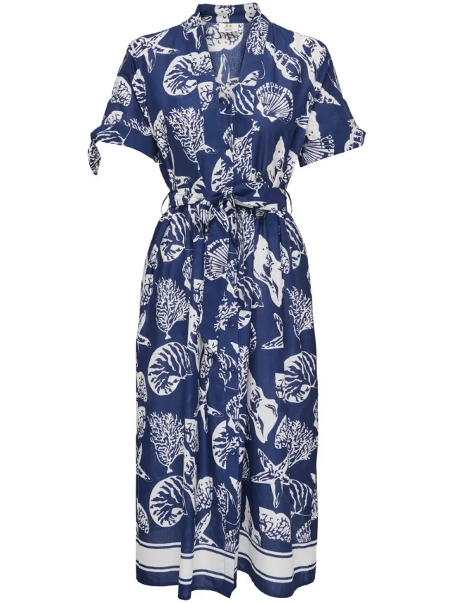 JDY Jurk JDYANNA Midi-jurk Medieval Blue 1