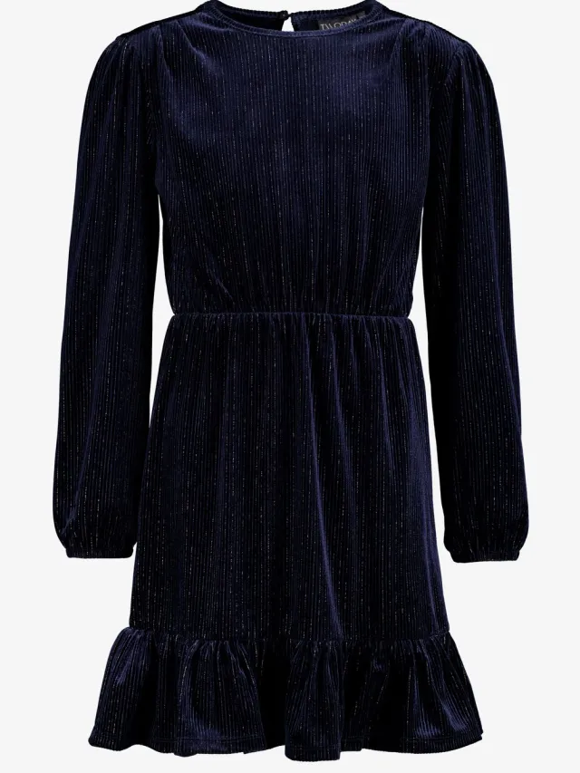 TwoDay meisjes jurk met glitters donkerblauw