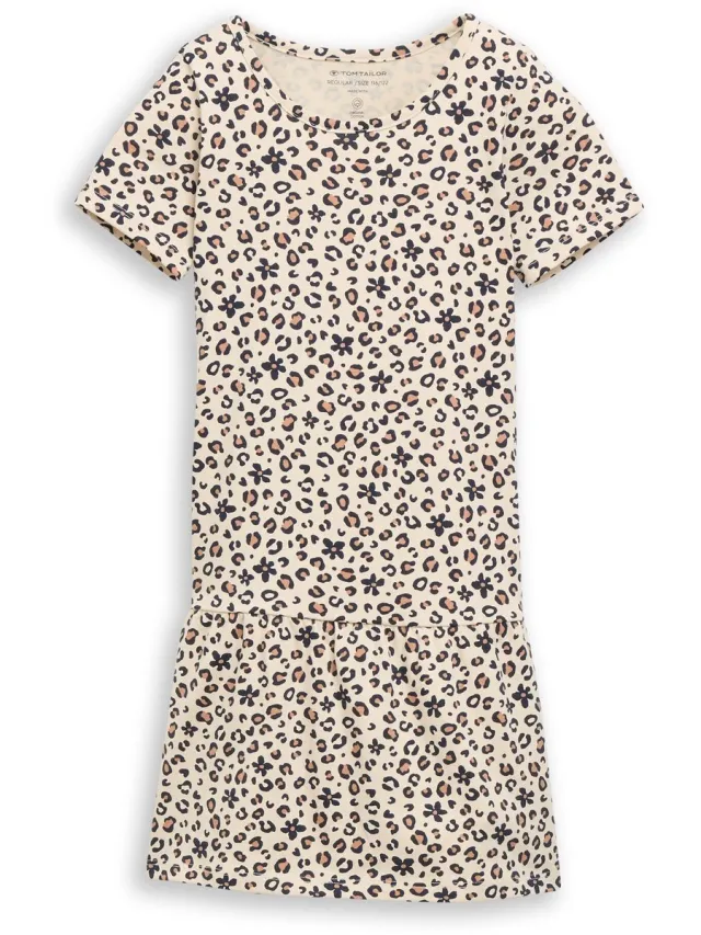 Tom Tailor Minijurk met luipaardprint - small leopard print