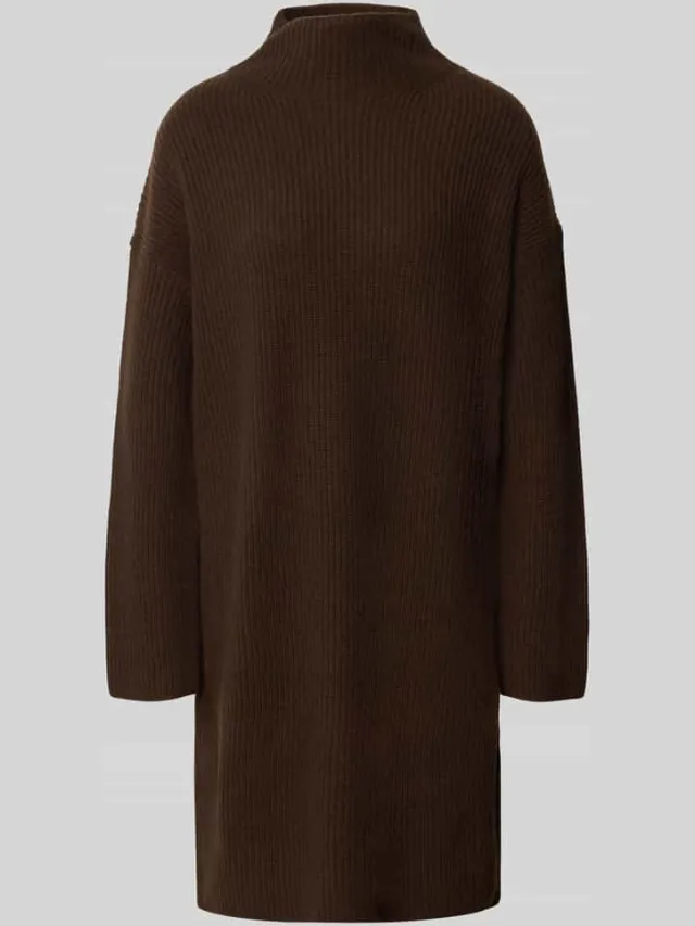 Marc O'Polo Loose fit tricotjurk van wolmix donkerbruin, foto 2