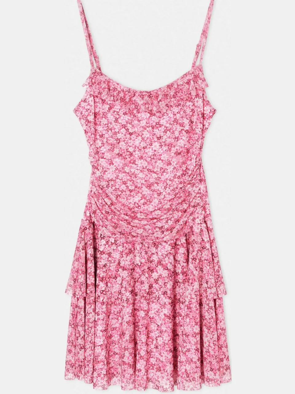 Trendyol TRENDYOLMİLLA Dames Roze Bloemen Kort / Mini Mouwloos Bodycon Jurken, foto 2