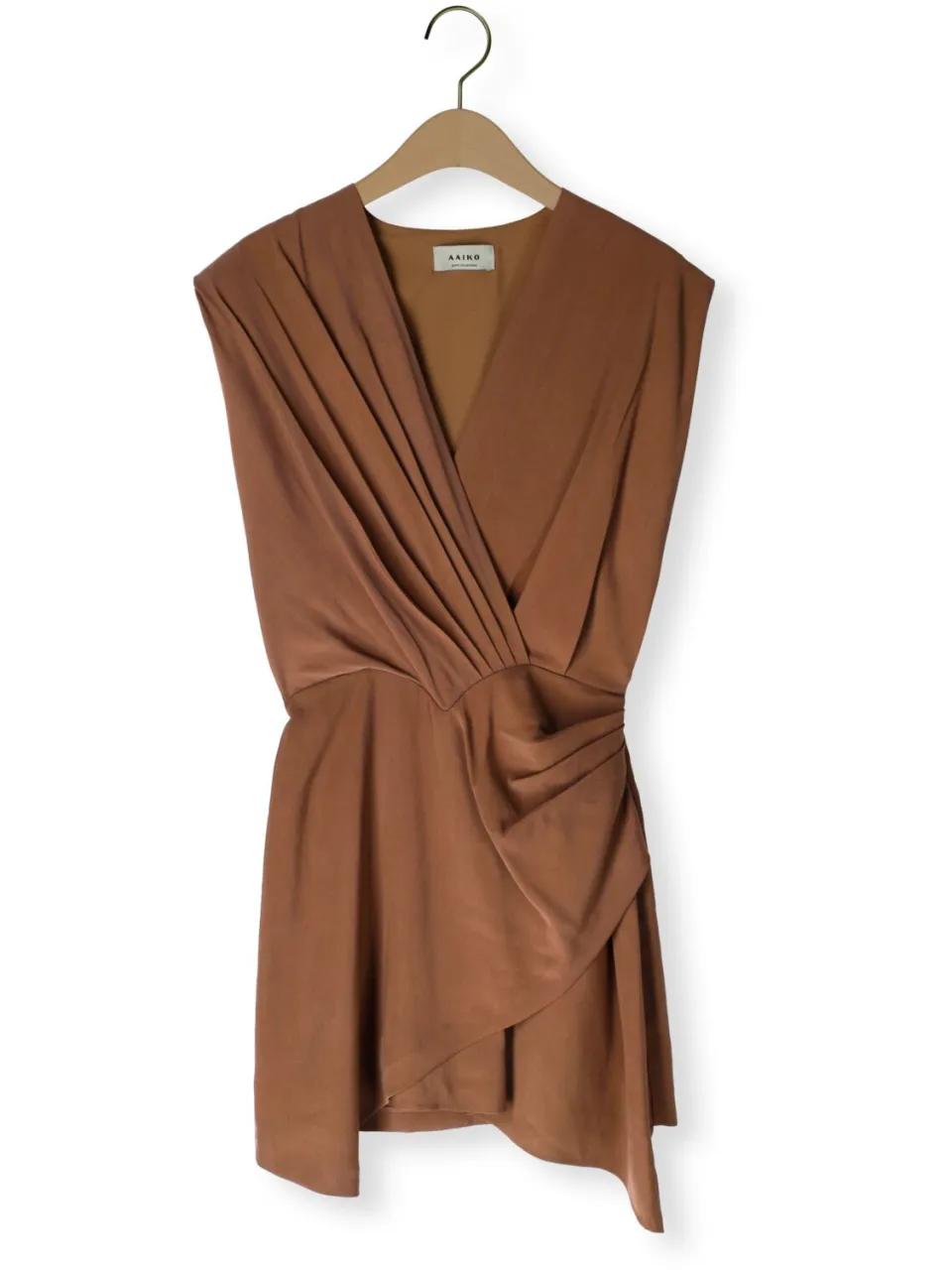 Aaiko Dames Jurken Leny Tencel Ten 545 - Bruin, foto 2