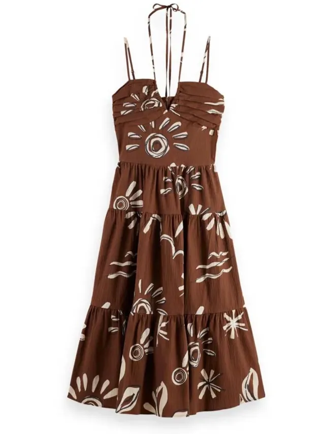 Scotch & Soda Dames - Jurken Inky Sun Brown