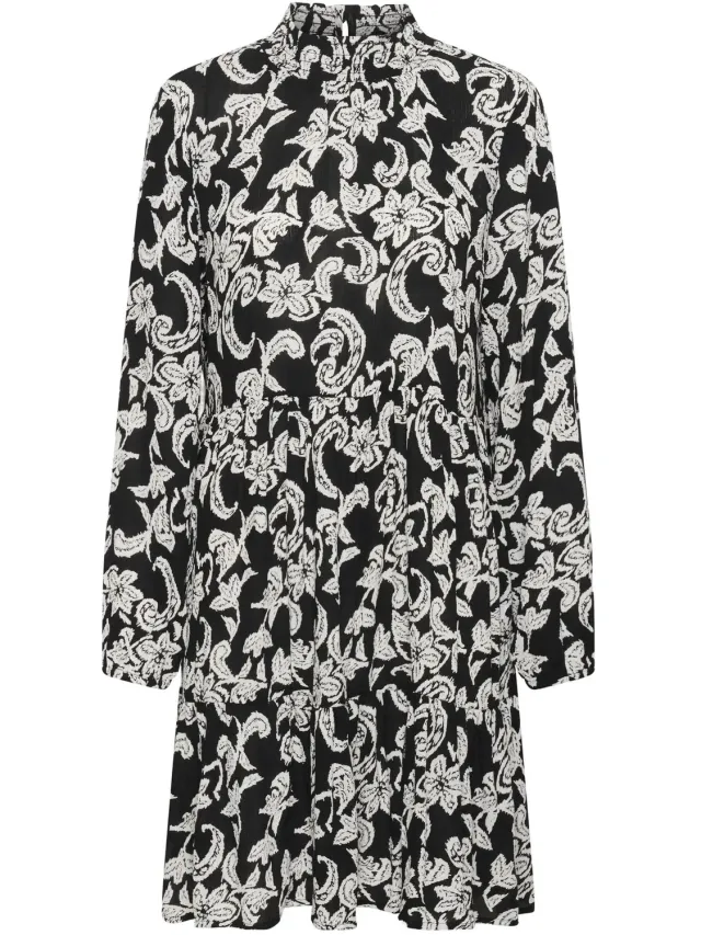 Kaffe Damesjurk KAFFE Riani Amber black deep/chalk paisley