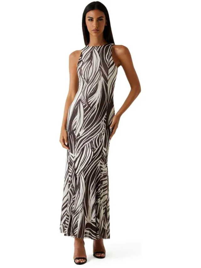 Guess Bruine maxi jurk