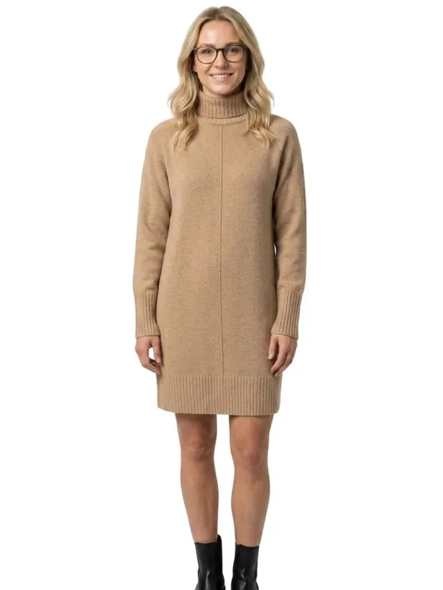 Pepe Jeans Carola Lang Mouw Jurk Beige L Vrouw