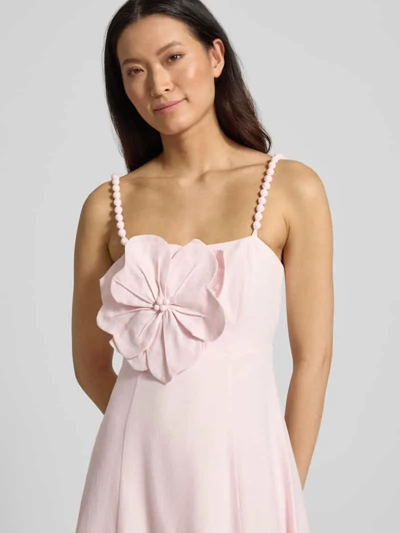 Forever New Avondjurk van mix van linnen en viscose model 'Nicolette' roze, foto 4