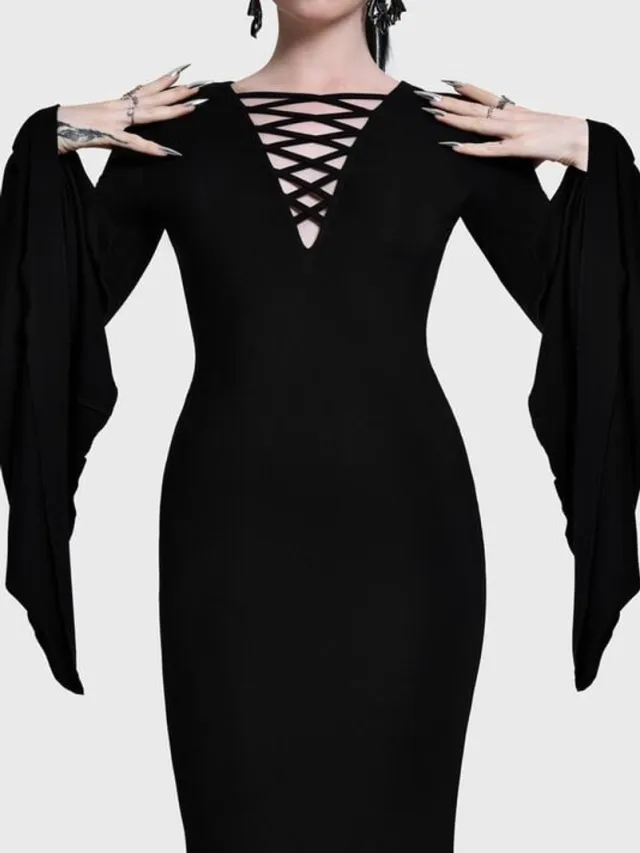 Killstar SERAPHELLE MAXI DRESS Dames Maxi-jurk - zwart