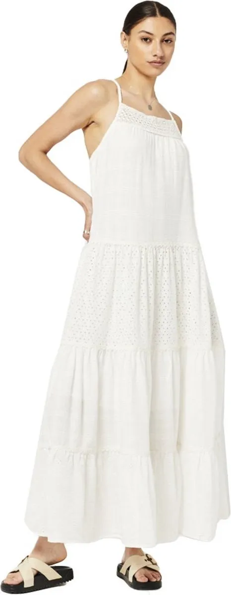 Superdry Vintage Lace Cami Maxi Mouwloze Jurk Wit M Vrouw Brilliant White