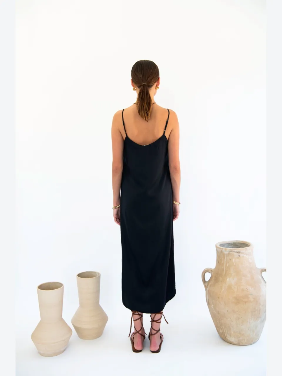 Neu Nomads dames vegan Slip Dress Easy Slip Zwart, foto 2