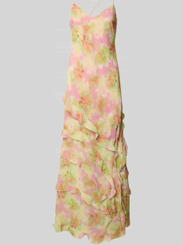 bardot Cocktailjurk met hartvormige hals, model 'CANTARA' roze, foto 2