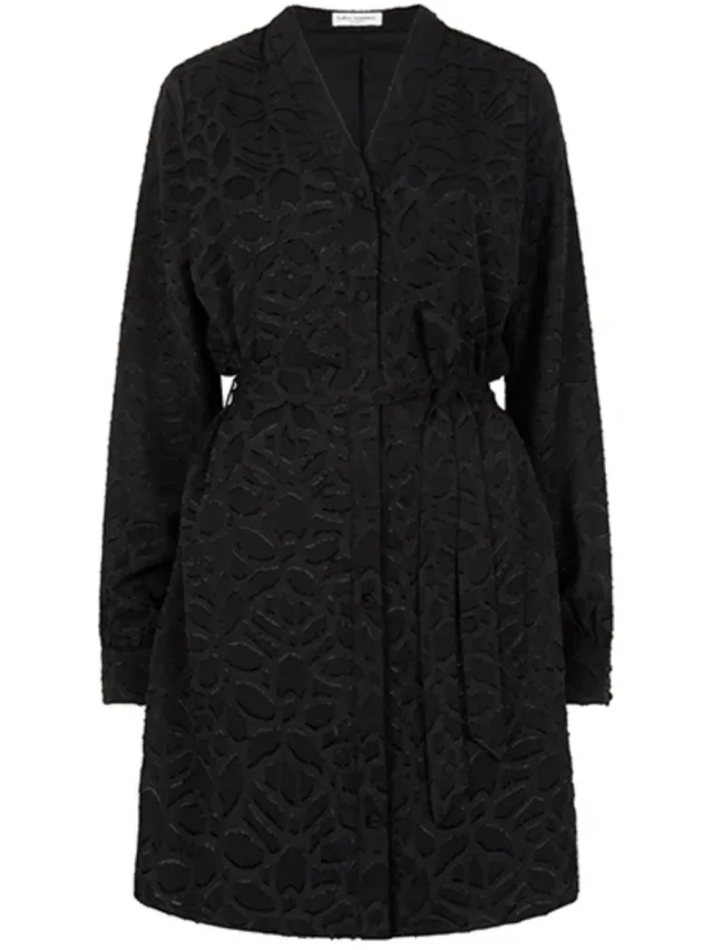 Lofty Manner Jurk Dress Lina Qk24 1 Black Dames Maat Zwart