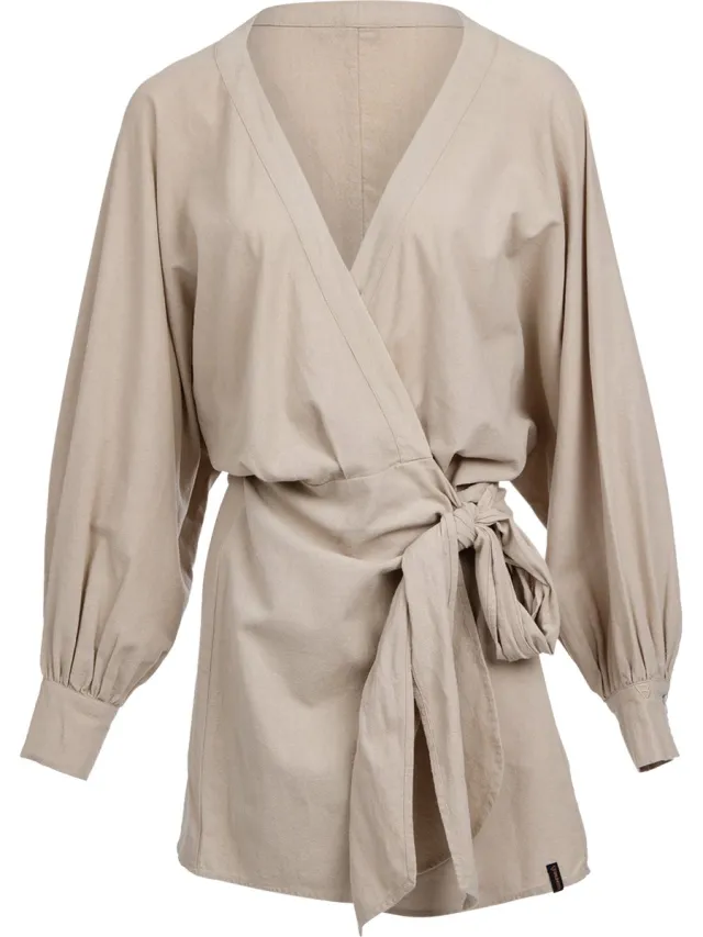 Brunotti Alba - Jurkje Feather Grey - Dames - Loose Fit - Lange mouwen